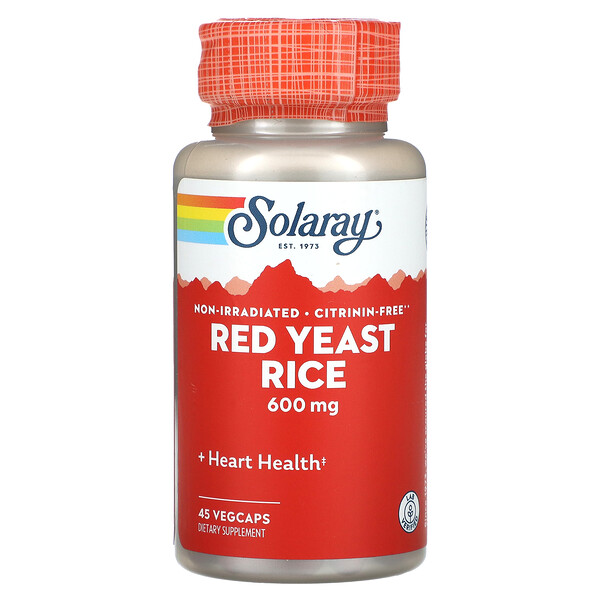 Red Yeast Rice, 600 mg, 45 VegCaps Solaray
