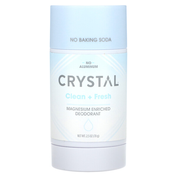 Magnesium Enriched Deodorant, Clean + Fresh, 2.5 oz (70 g) Crystal