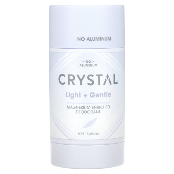 Magnesium Enriched Deodorant, Light + Gentle, 2.5 oz (70 g) Crystal