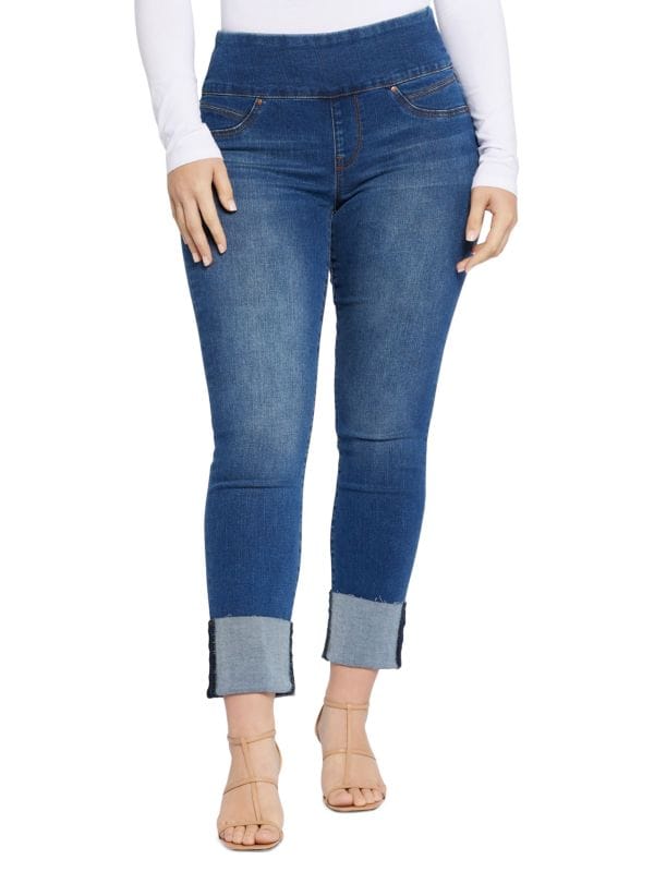Seven7 Women's Plus Size Ultra HIGH Rise Tummy Toner Skinny Jean