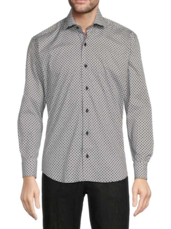 Рубашка на пуговицах с геометрическим принтом Bertigo