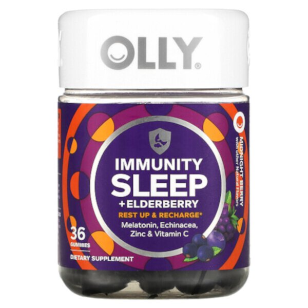 Immunity Sleep + бузина, полуночная ягода, 36 жевательных конфет OLLY