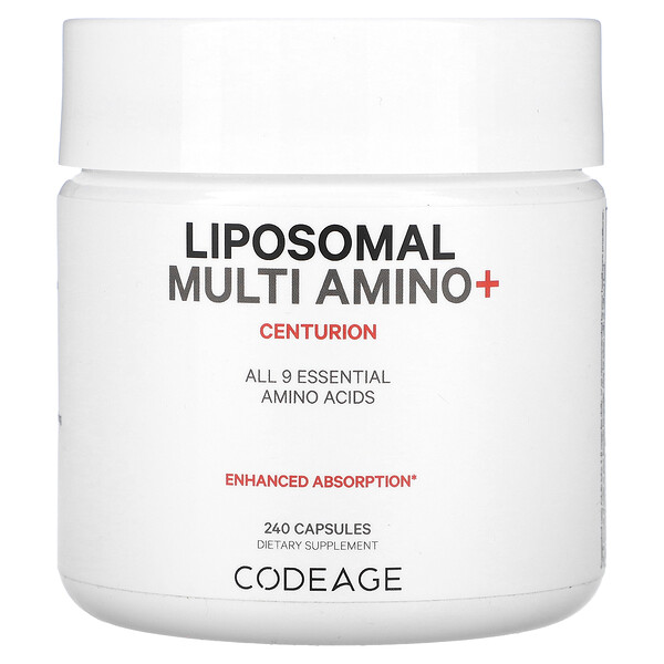 Liposomal Multi Amino+ - Все 9 незаменимых аминокислот - 240 капсул - Codeage Codeage
