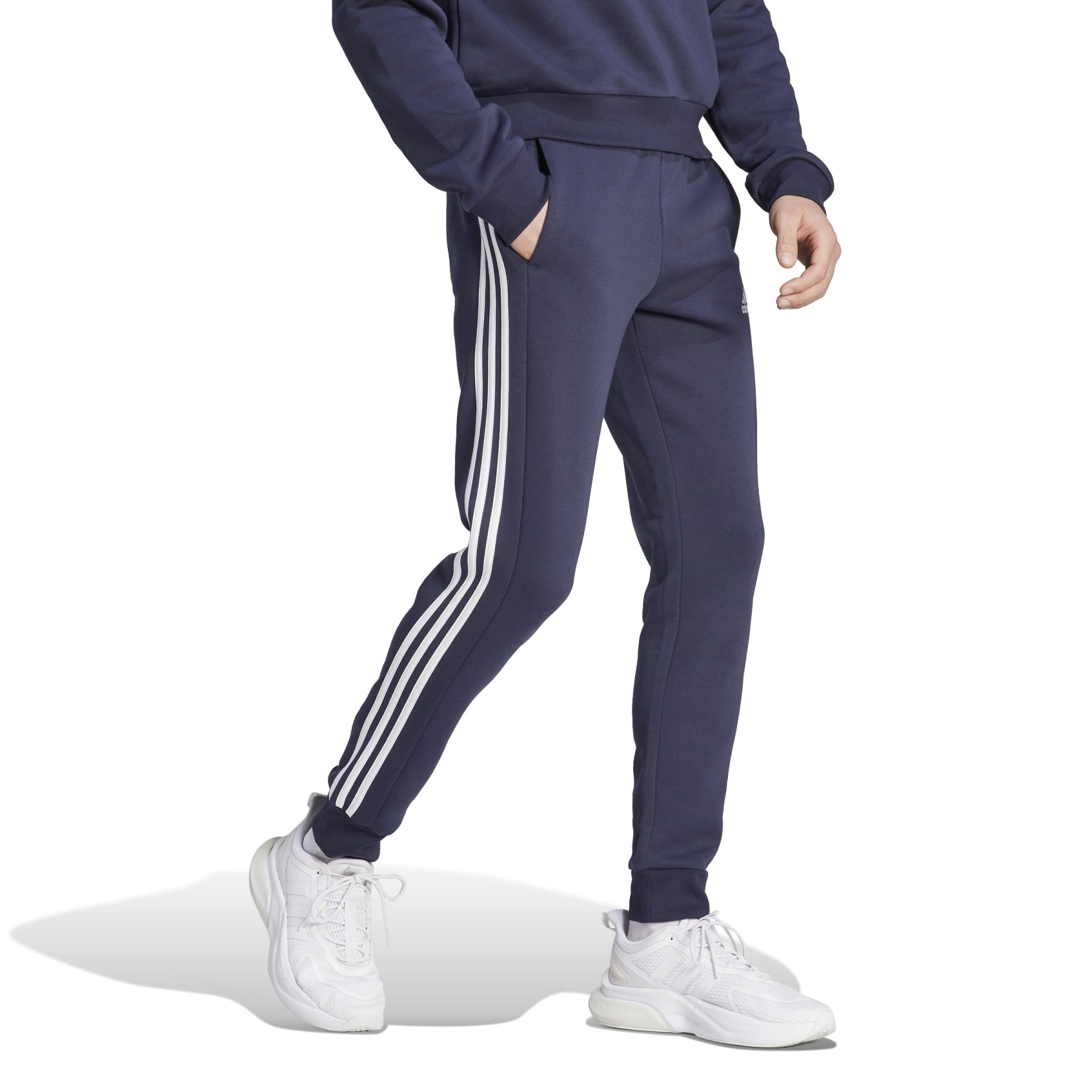 Мужские Брюки Adidas Essentials Fleece Tapered Cuffed 3-Stripes Adidas