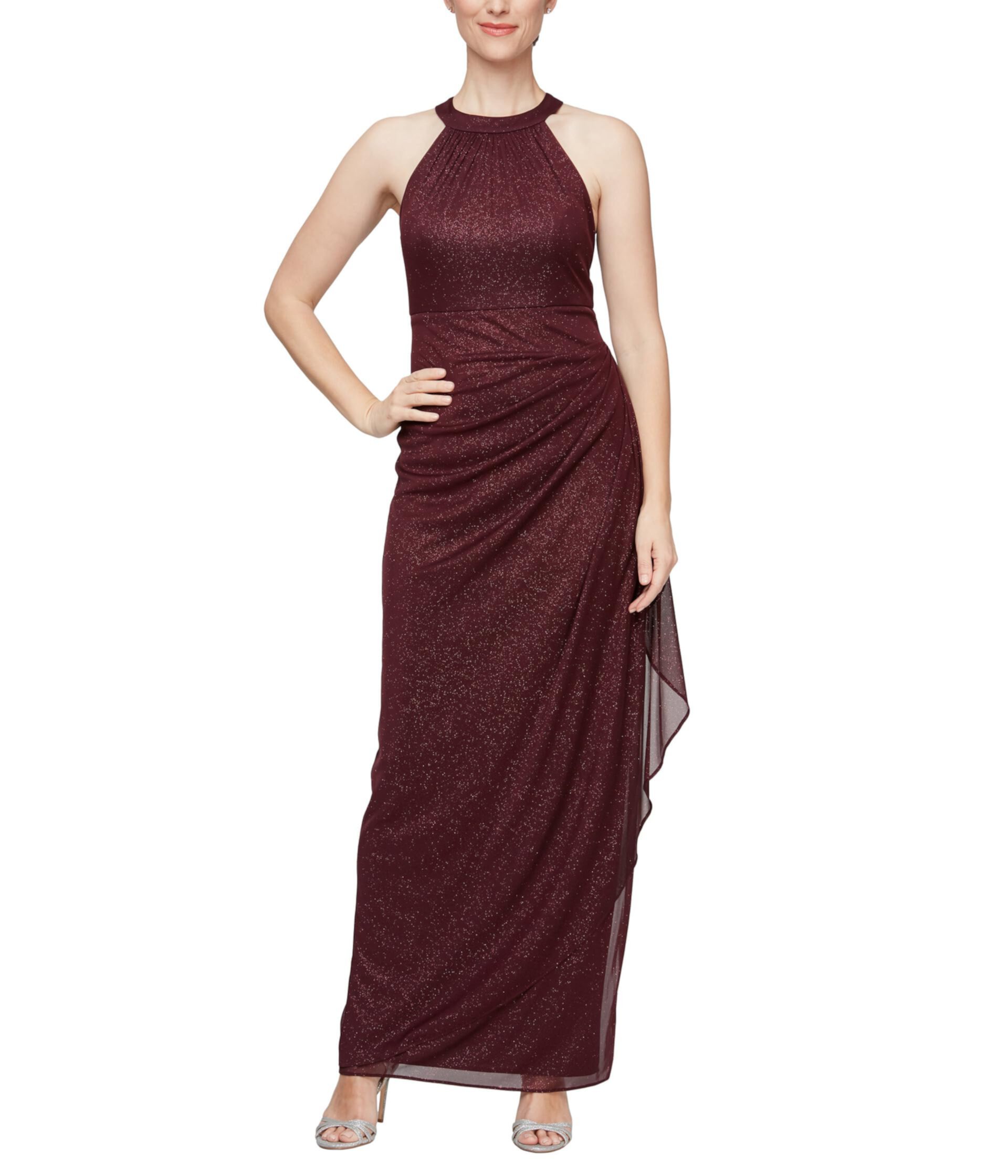 Long Sleeveless Halter Neck Dress Alex Evenings