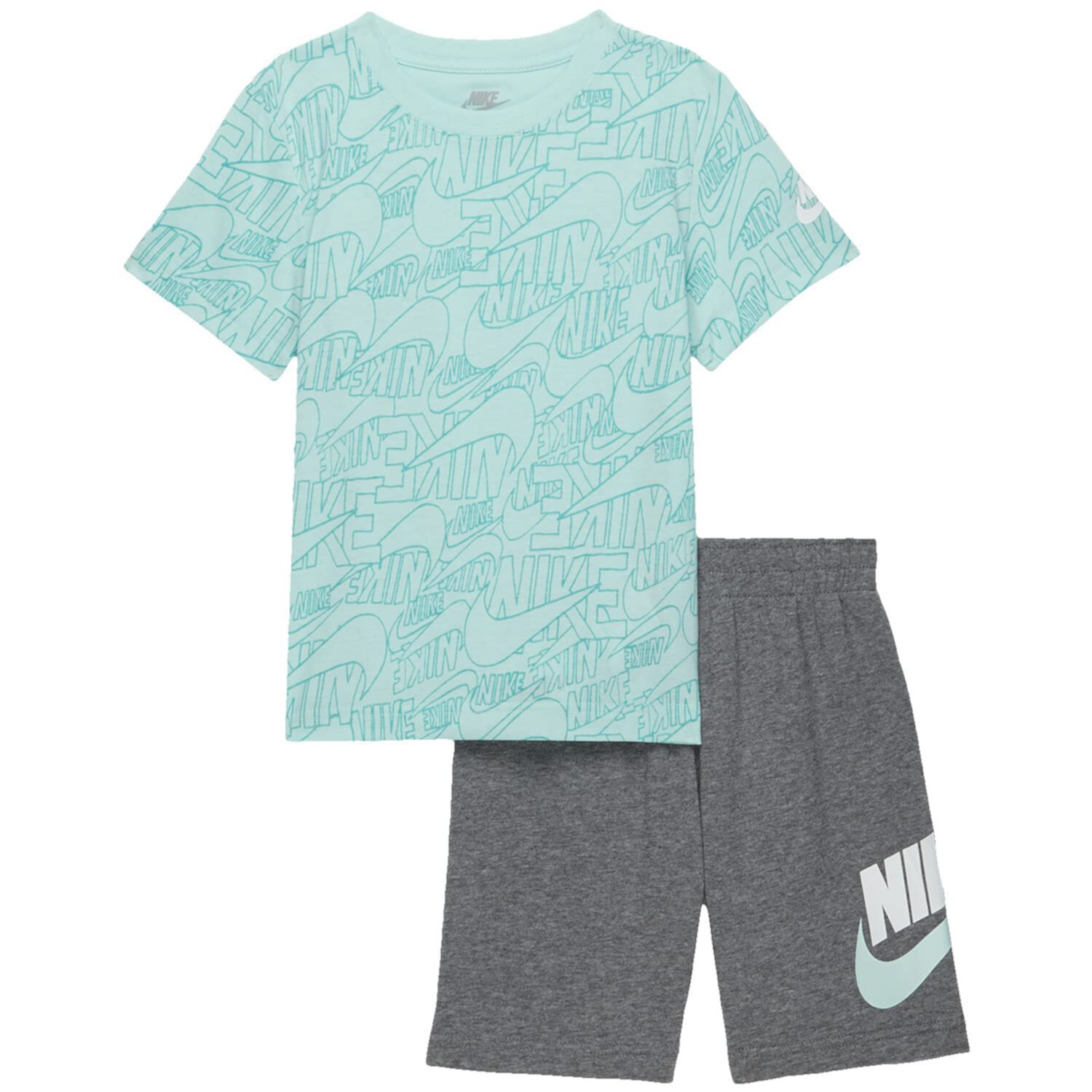 Набор для малышей Nike Kids: футболка с круглым вырезом и шорты с логотипом, 60% хлопок Nike Kids