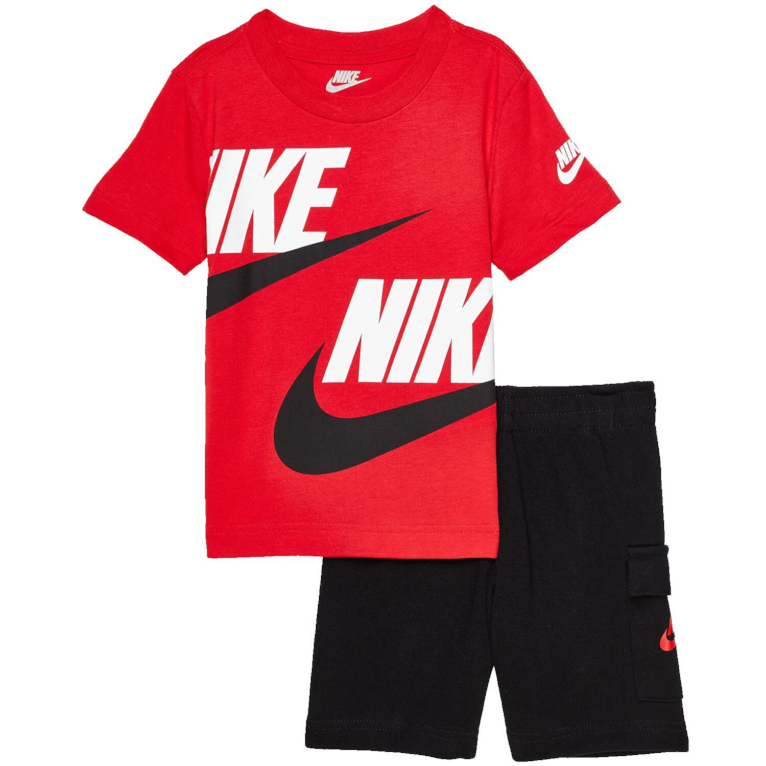 Комплект спортивной одежды из футболки и шорт карго (для малышей/маленьких детей) Nike Kids