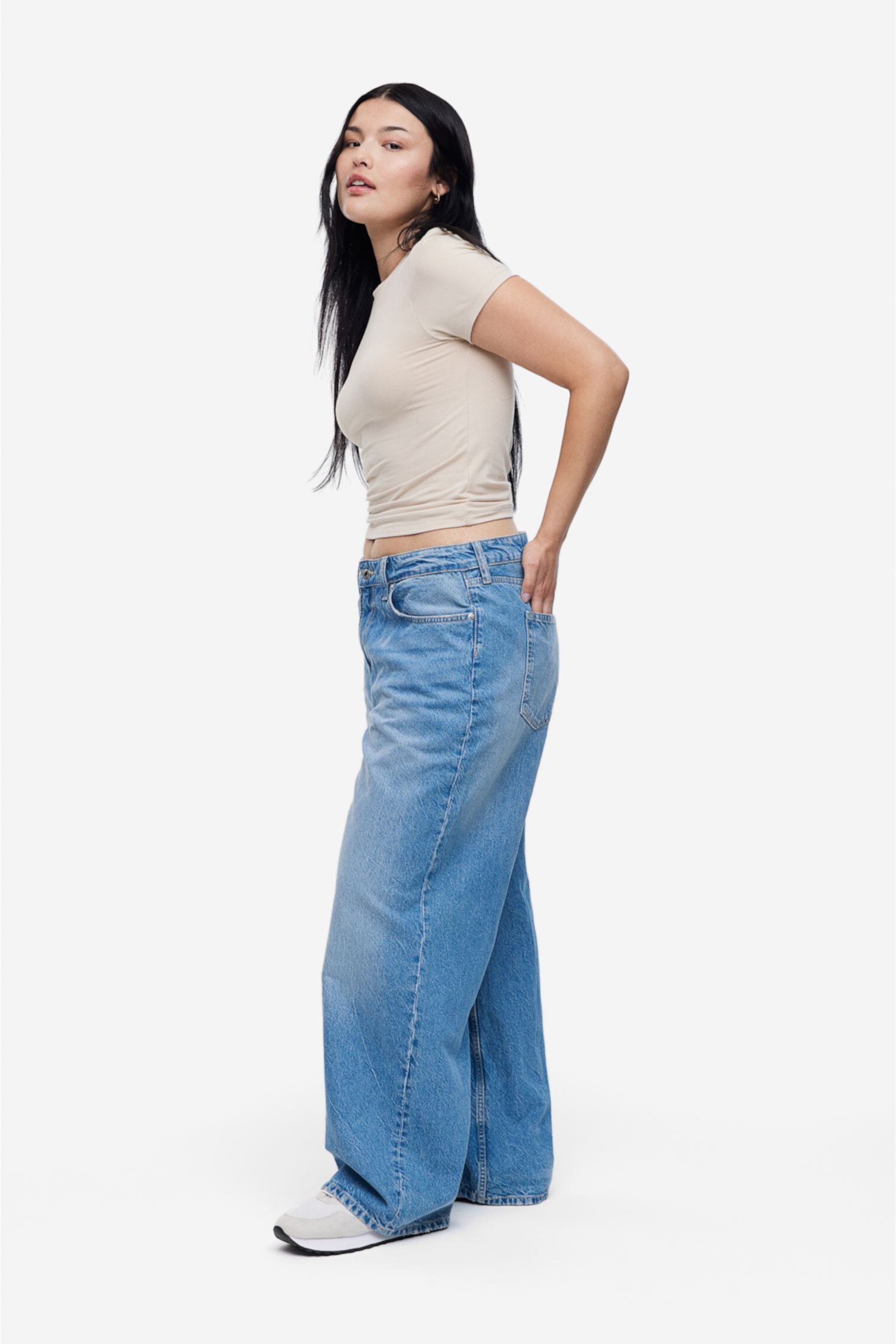 Широкие классические джинсы Curvy Fit H&M