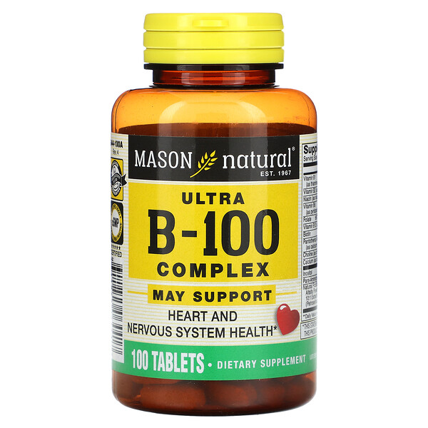 Комплекс Ultra B-100, 100 таблеток Mason Natural