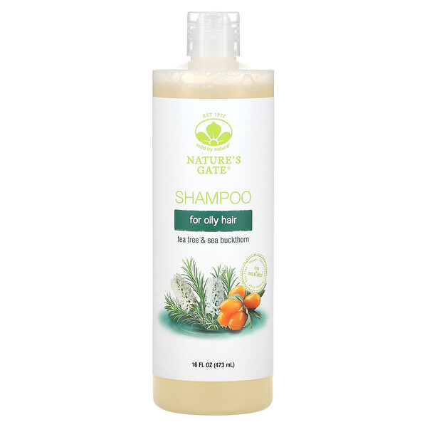 Tea Tree & Sea Buckthorn Shampoo for Oily Hair, 16 fl oz (473 ml) Mild By Nature