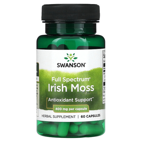 Full Spectrum Irish Moss, 400 mg, 60 Capsules (Капсулы) Swanson