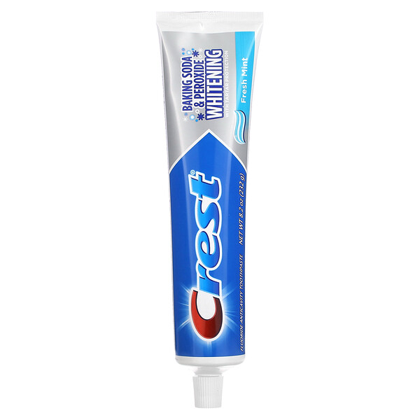 Baking Soda & Peroxide Whitening Fluoride Toothpaste, Fresh Mint, 8.2 oz (232 g) Crest