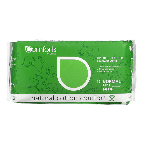 Натуральный хлопок Comfort, нормальный, 10 подушечек Cottons