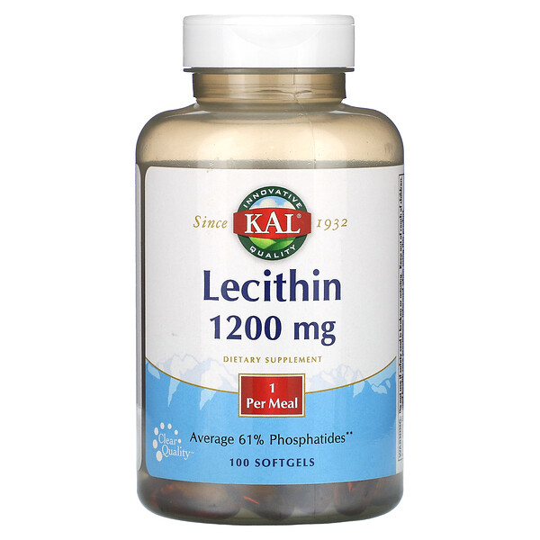 Lecithin, 1,200 mg, 100 Softgels KAL