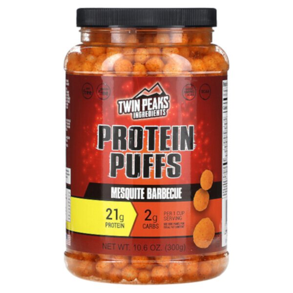 Protein Puffs, барбекю из мескитового дерева, 10,6 унции (300 г) Twin Peaks