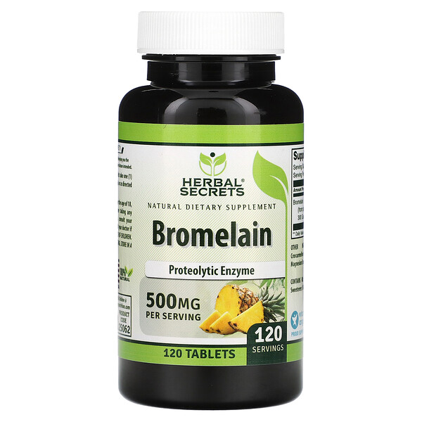 Bromelain, 500 мг, 120 таблеток - Herbal Secrets Herbal Secrets