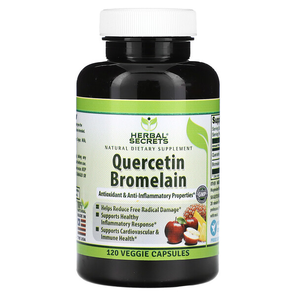 Quercetin Bromelain, 120 Veggie Capsules Herbal Secrets