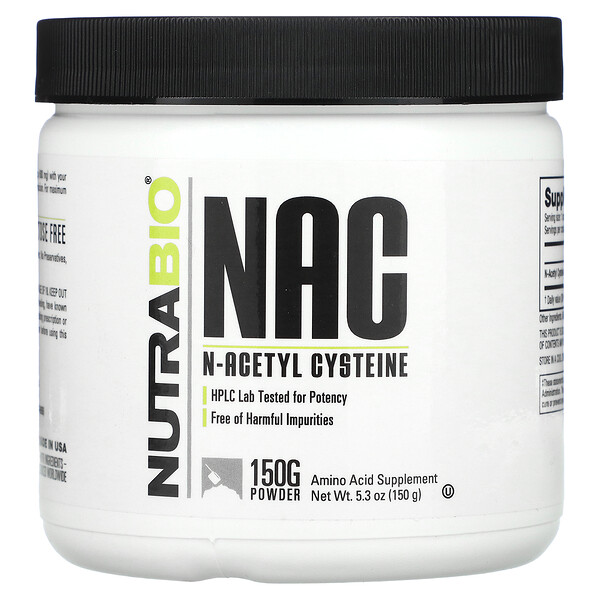 NAC, N-Ацетилцистеин - 150г - NutraBio NutraBio