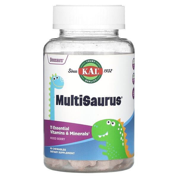 MultiSaurus, Ягодная смесь, 60 жевательных таблеток KAL