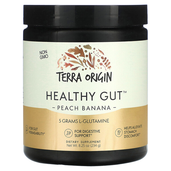Healthy Gut, Персик-банан, 8,25 унции (234 г) Terra Origin
