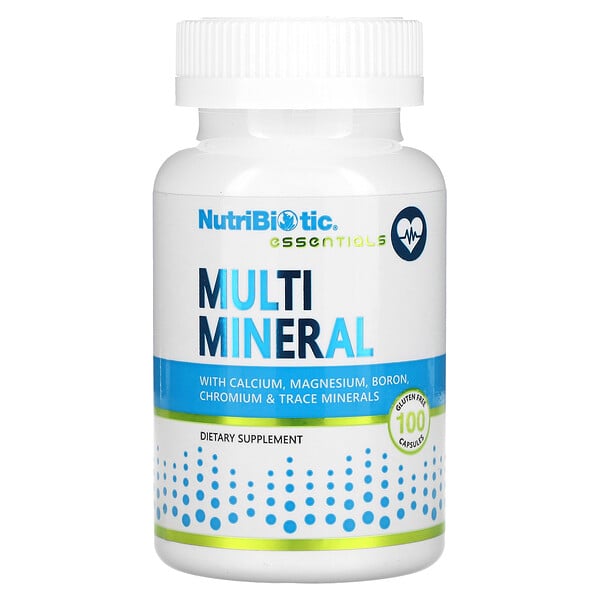 Essentials, Мультиминерал, 100 капсул без глютена NutriBiotic