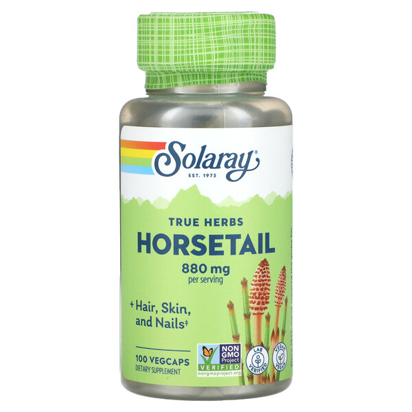 True Herbs, Horsetail, 880 mg, 100 VegCaps (440 mg per Capsule) Solaray