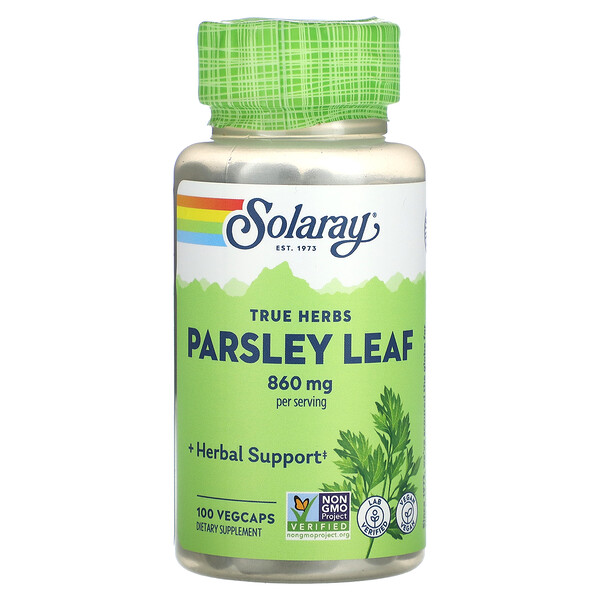 True Herbs, Лист петрушки, 430 мг, 100 растительных капсул Solaray