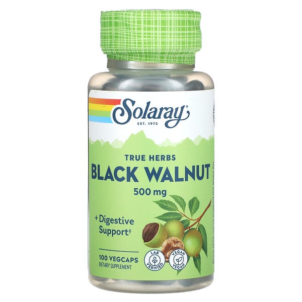 True Herbs, Black Walnut , 500 mg , 100 VegCaps Solaray