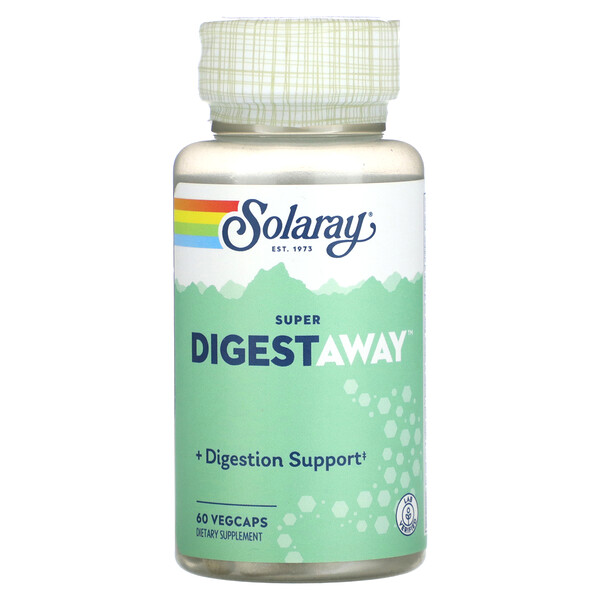 Super Digest Away, 60 растительных капсул Solaray