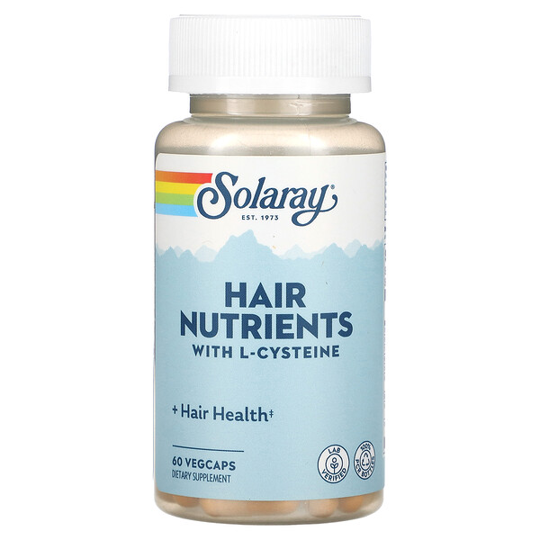Питательные вещества для волос, 60 растительных капсул Solaray