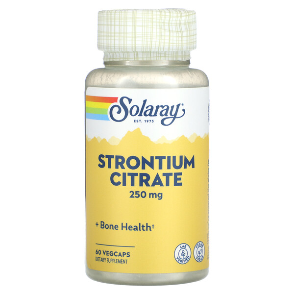 Strontium Citrate, 250 mg, 60 Vegcaps Solaray