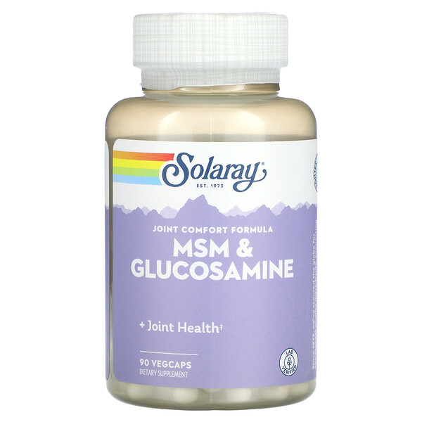 МСМ и глюкозамин, 90 растительных капсул Solaray
