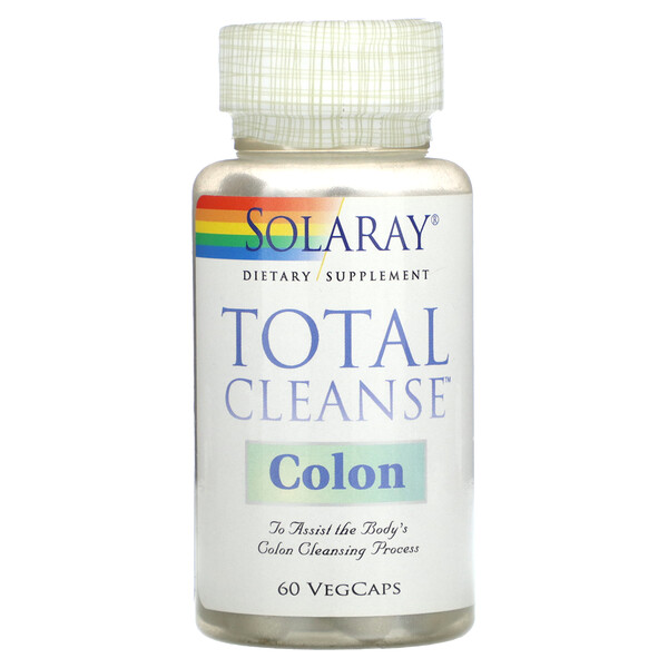 Total Cleanse Colon, 60 растительных капсул Solaray