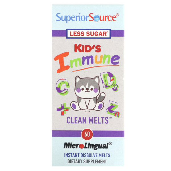 Kid's Immune, Clean Melts, 90 мгновенно растворяющихся растворов Superior Source