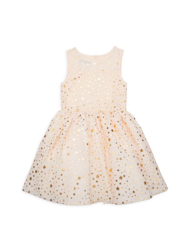 Расклешенное платье со звездами из фольги для маленьких девочек Pippa & Julie