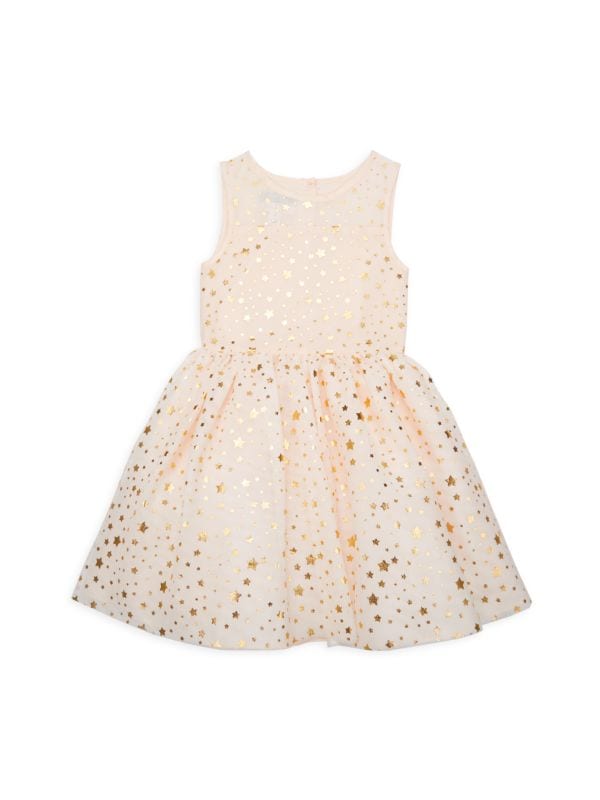 Платье А-силуэта из фольги со звездами для маленьких девочек Pippa & Julie