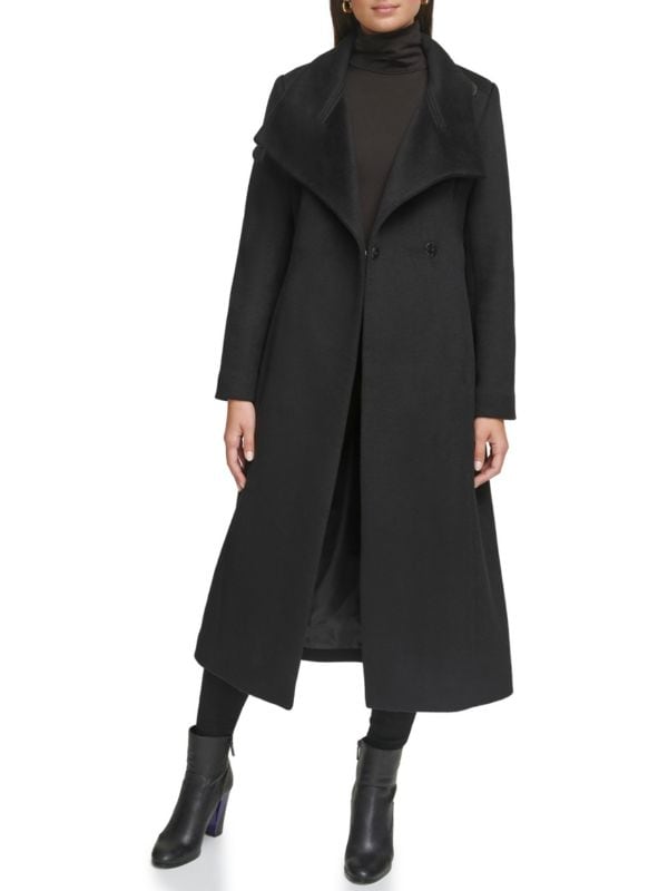 Женское Пальто Kenneth Cole Belted Wool Blend Wrap Coat Kenneth Cole