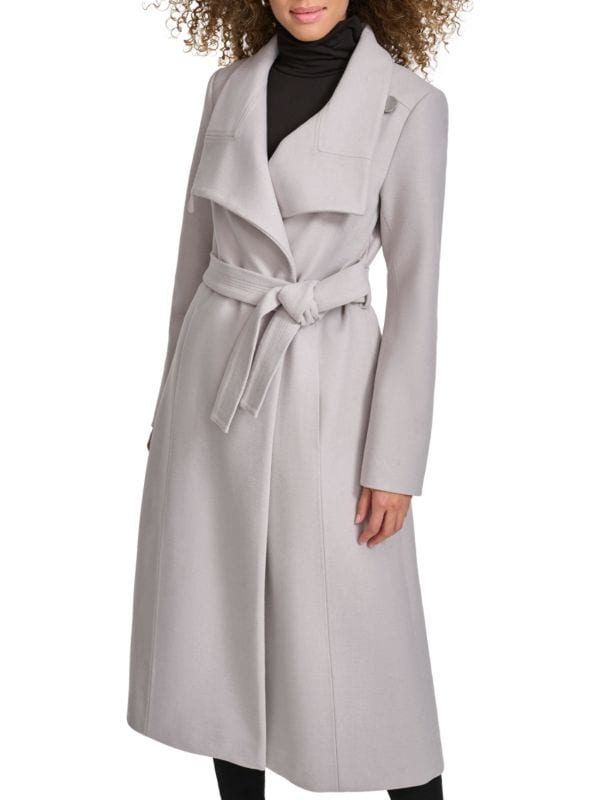 Женское Пальто Kenneth Cole Belted Wool Blend Wrap Coat Kenneth Cole