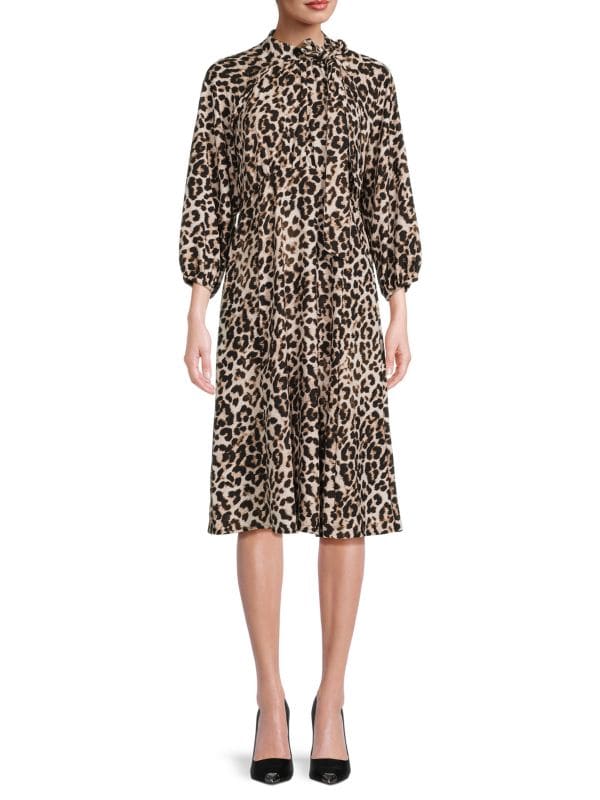 Платье с леопардовым принтом Calvin Klein