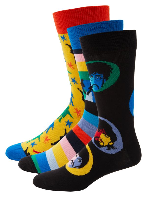 Набор из 3 носков для экипажа The Beatles в ассортименте Happy Socks