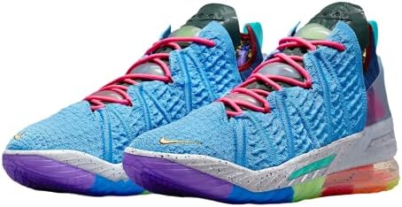 Мужские баскетбольные мячи Nike Lebron 18 "1 Thru 9" светло-голубые многоцветные DM2813-400 Nike