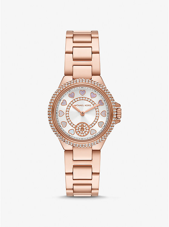 Мини-часы Camille Pavé оттенка розового золота Michael Kors