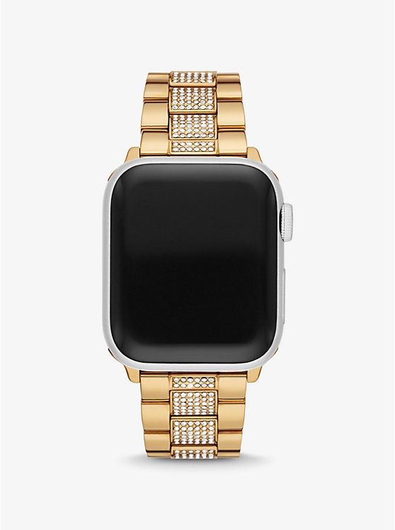 Золотистый ремешок с паве для Apple Watch® Michael Kors