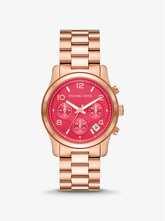 Часы Runway цвета розового золота Michael Kors