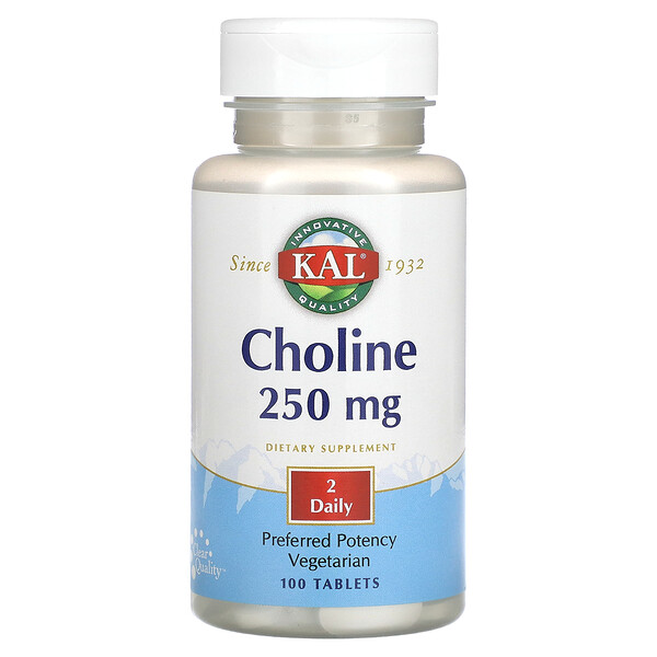 Choline, 125 mg, 100 Tablets KAL