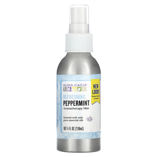 Aromatherapy Mist, Refreshing Peppermint, 4 fl oz (118 ml) Aura Cacia