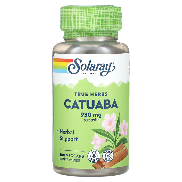 True Herbs, Катуаба, 465 мг, 100 растительных капсул Solaray