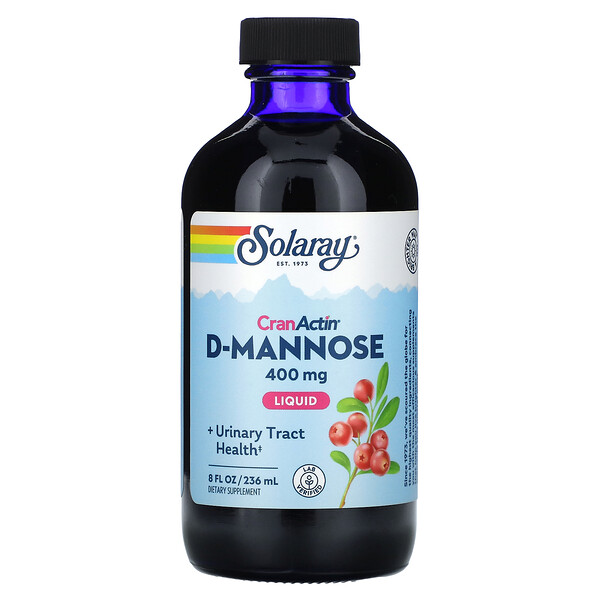 Liquid, CranActin D-Mannose, 400 mg, 8 fl oz (236 ml) Solaray