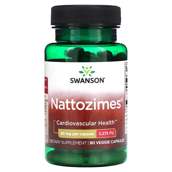 Наттозимы, 65 мг, 90 растительных капсул Swanson