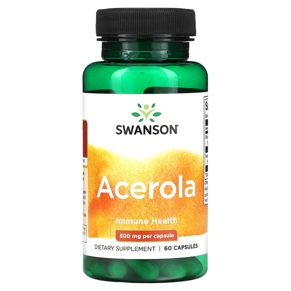 Acerola, 500 mg, 60 Capsules (Капсулы) Swanson